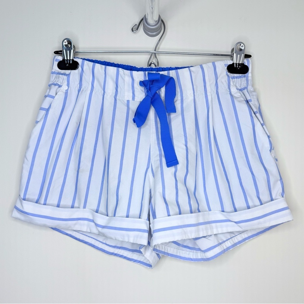 Lululemon Spring Break Away Shorts | Deauville Stripe Pipe Dream Blue White Sz 8